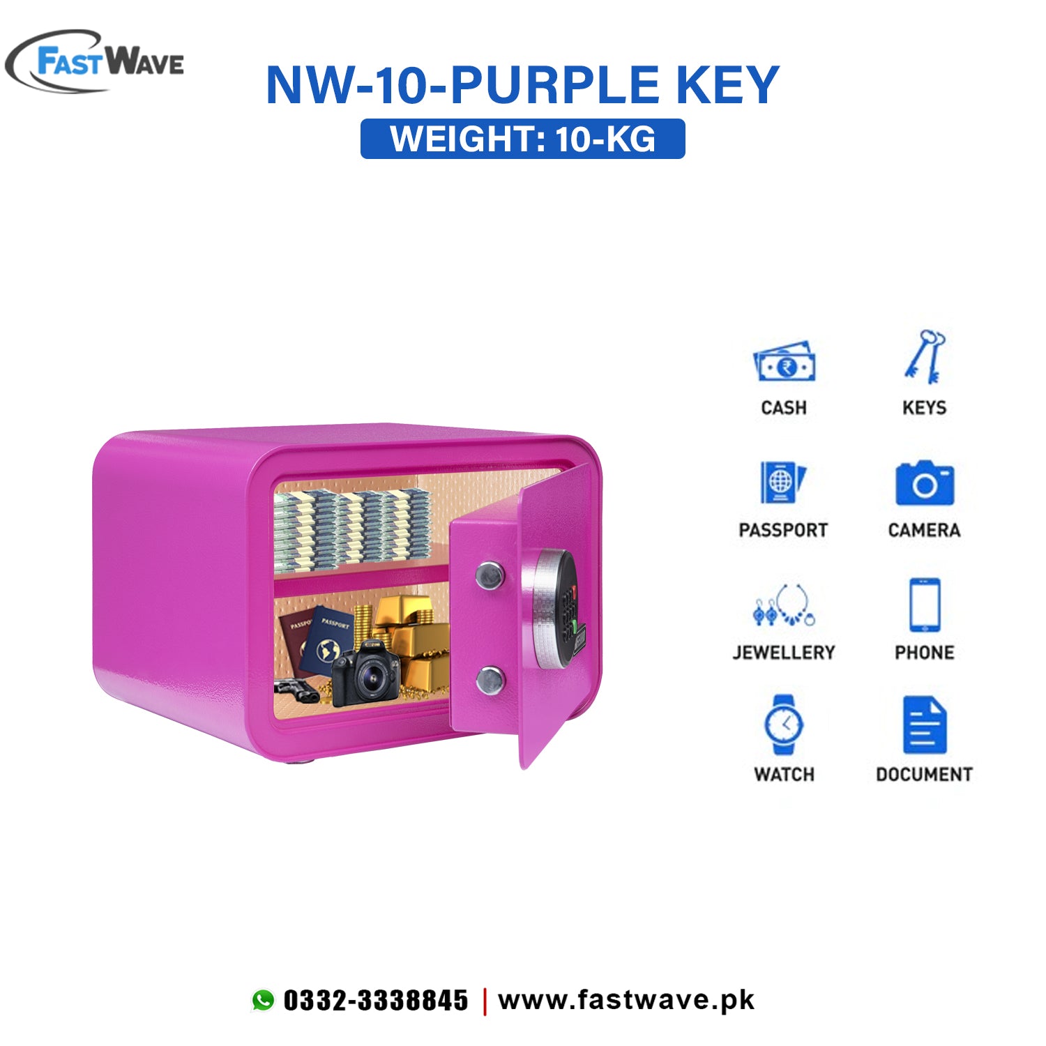 Digital Security Locker NW-KG-10 Purple Numeric