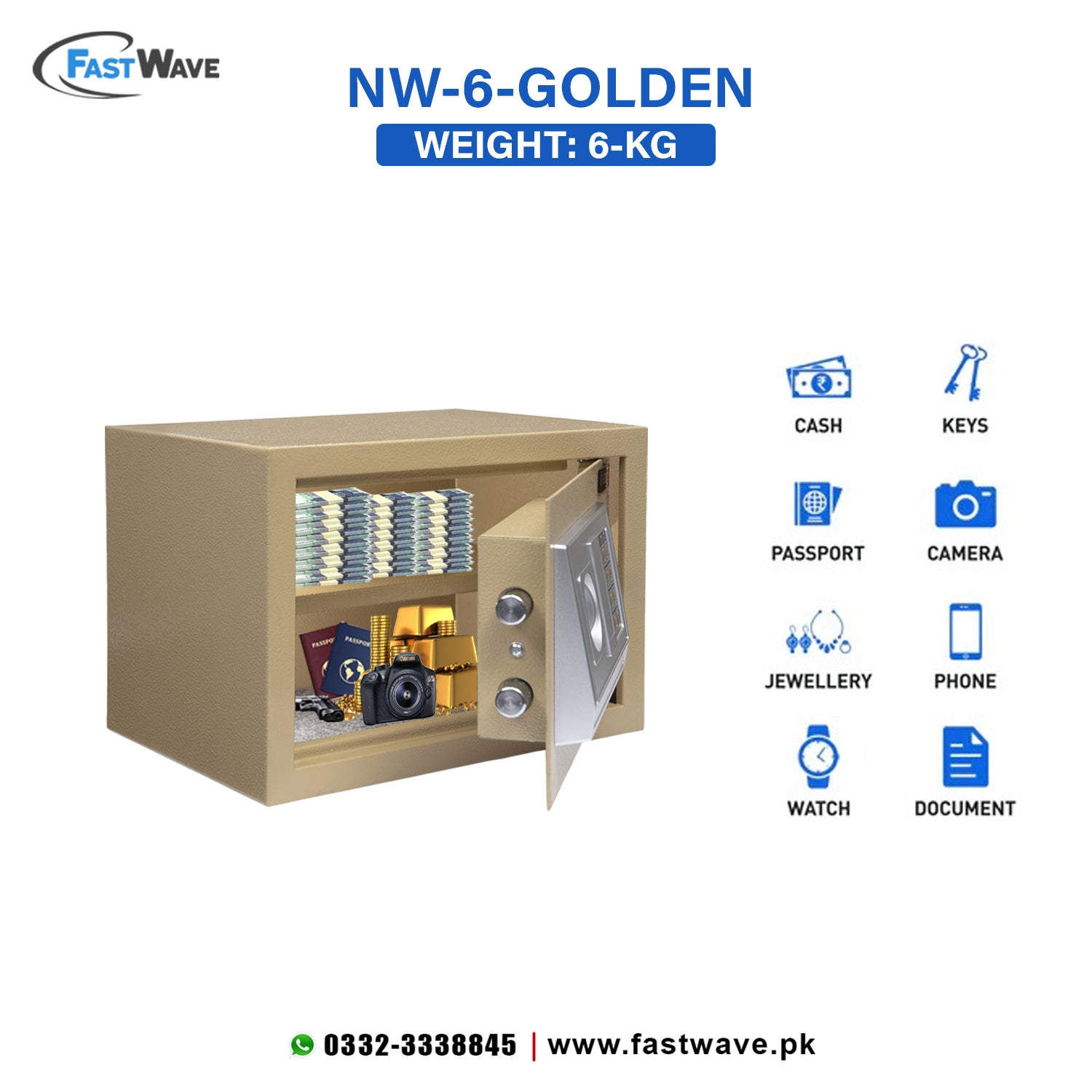 Digital Security Locker NW-KG-6 Golden