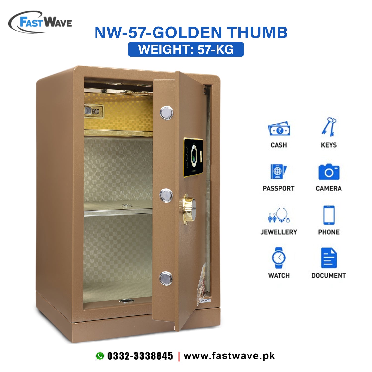 Digital Security Locker NW-KG-47 Golden